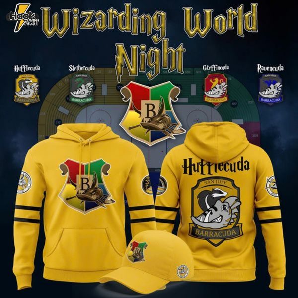 Limited Edition San Jose Barracuda '' Wizarding World Night '' 2025 Hoodie(yellow)