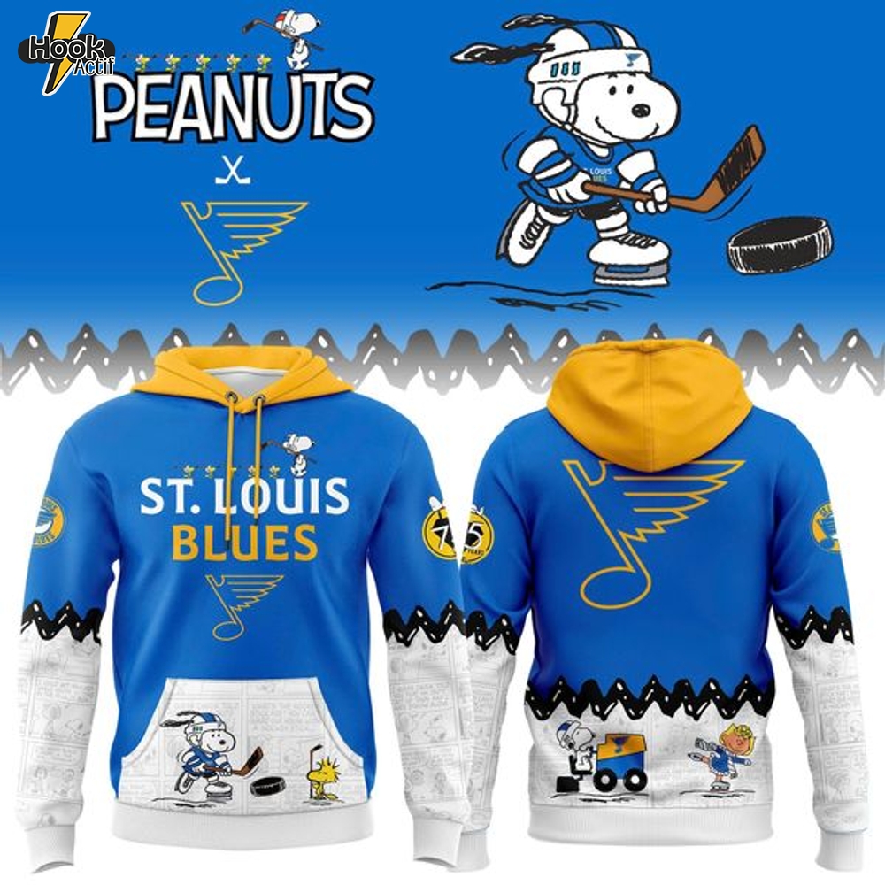 Limited Edition St. Louis Blues '' Peanuts Night '' Snoopy Hoodie Limited Edition St. Louis Blues '' Peanuts Night '' Snoopy Hoodie