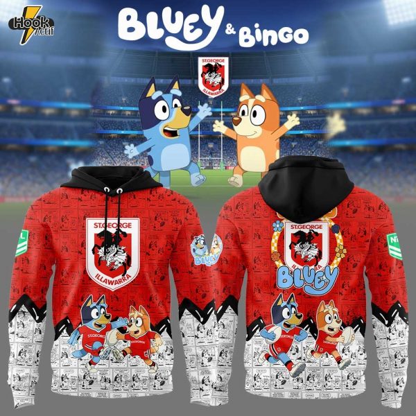 Limited Edition St.Dragons Bluey and Bingo Comic Hoodie