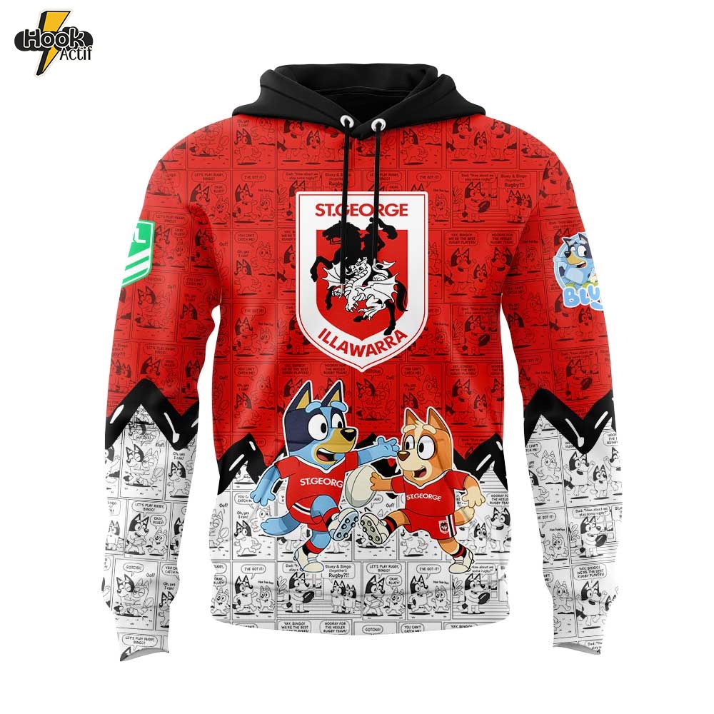 Limited Edition St.Dragons Bluey and Bingo Comic Hoodie Limited Edition St.Dragons Bluey and Bingo Comic Hoodie