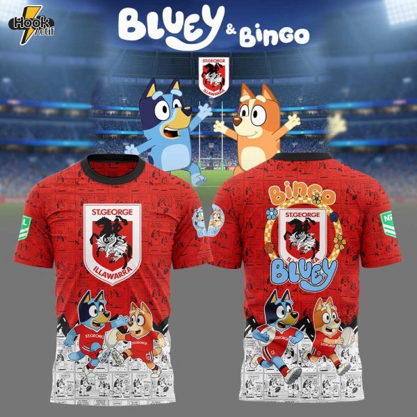 Limited Edition St.Dragons Bluey and Bingo Comic Shirt