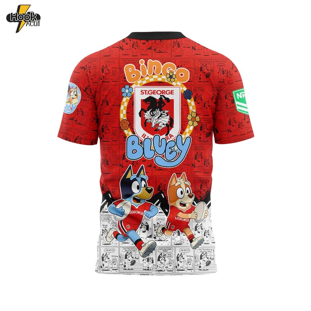 Limited Edition St.Dragons Bluey and Bingo Comic Shirt Limited Edition St.Dragons Bluey and Bingo Comic Shirt
