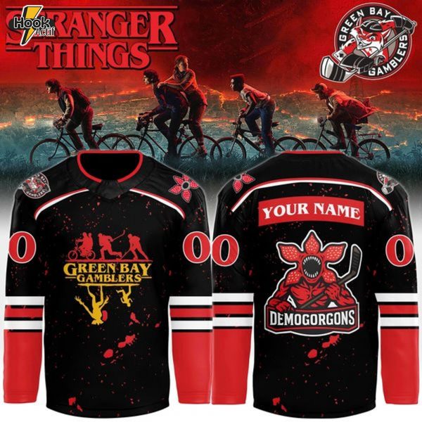 Limited Editions Green Bay Gamblers x Stranger Things Special Jersey