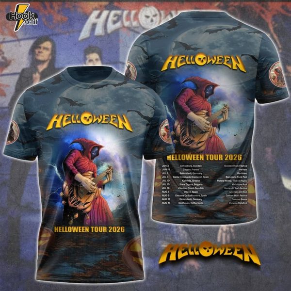 Limitted Edition Helloween Tour 2026 3D T-Shirt