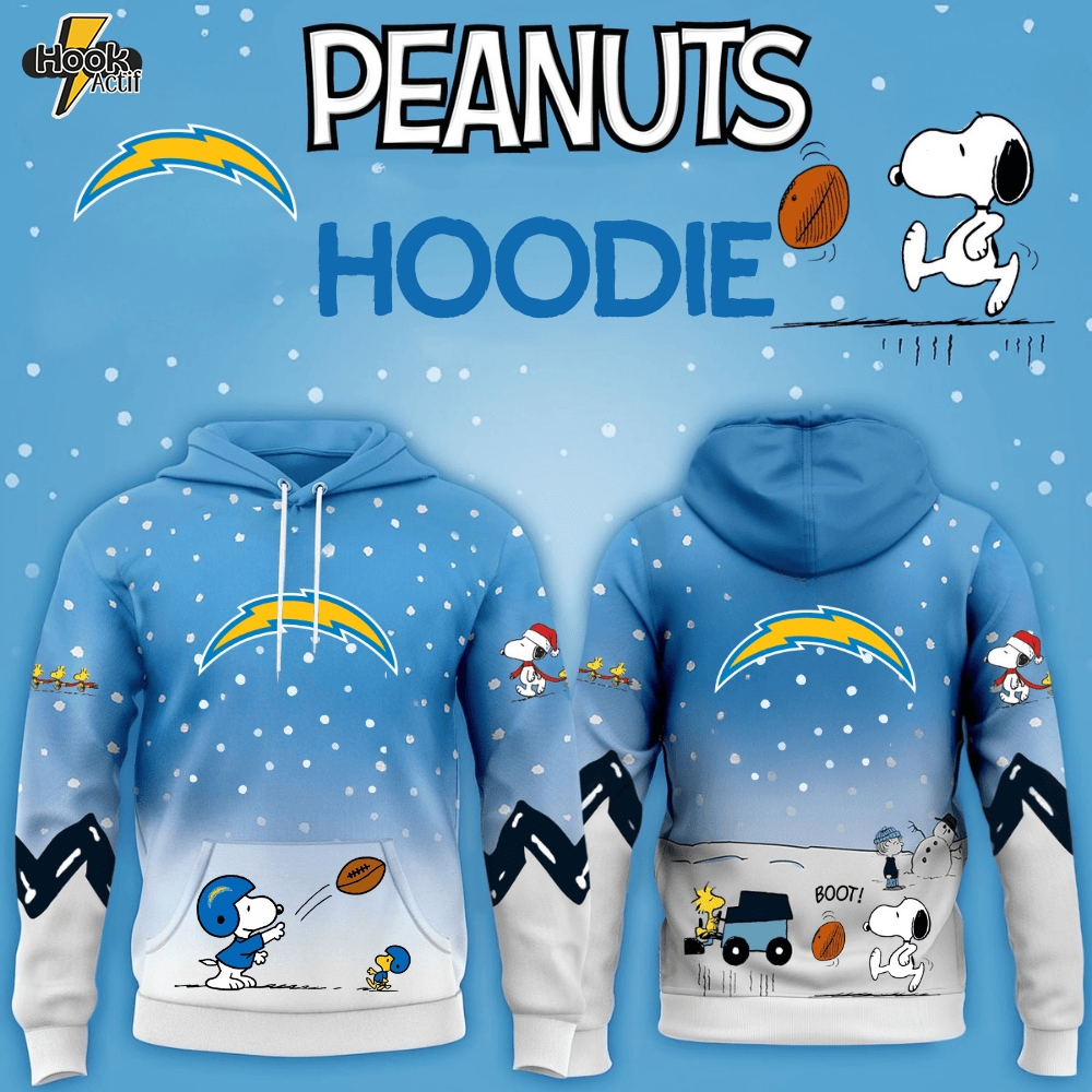 Los Angeles Chargers x Peanuts Hoodie Christmas Limited Edition-3D Unisex Hoodie Los Angeles Chargers x Peanuts Hoodie Christmas Limited Edition-3D Unisex Hoodie