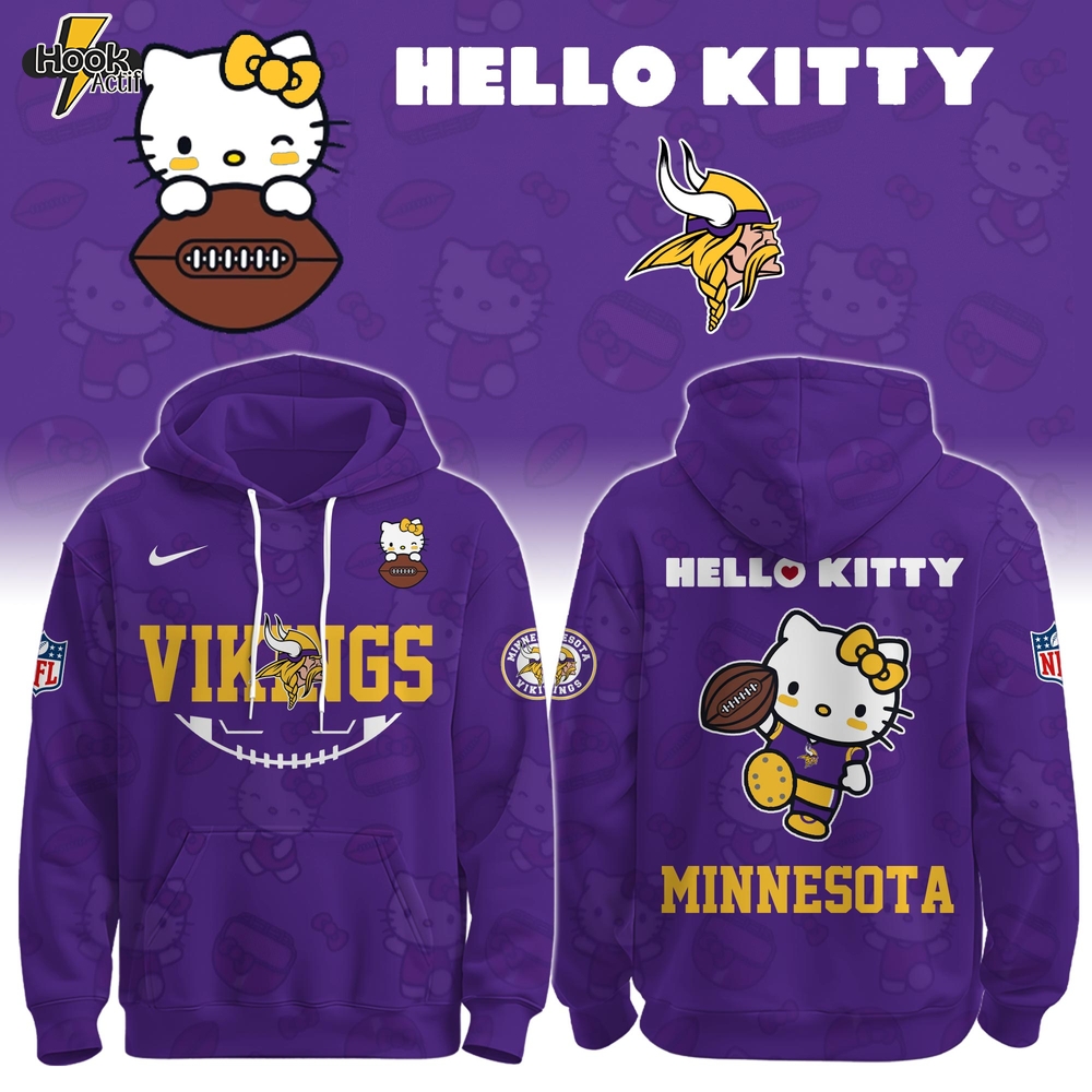 MIN Vikings Special Hello Kitty Limited Edition Hoodie MIN Vikings Special Hello Kitty Limited Edition Hoodie