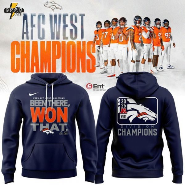 Men's Nike Navy Denver Broncos 2025 AFC West Division Champions Combo Hoodie