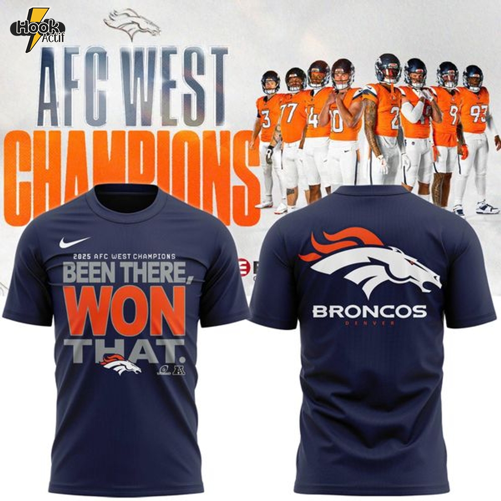 Men's Nike Navy Denver Broncos 2025 AFC West Division Champions Combo Limited Edition T-Shirt Men's Nike Navy Denver Broncos 2025 AFC West Division Champions Combo Limited Edition T-Shirt