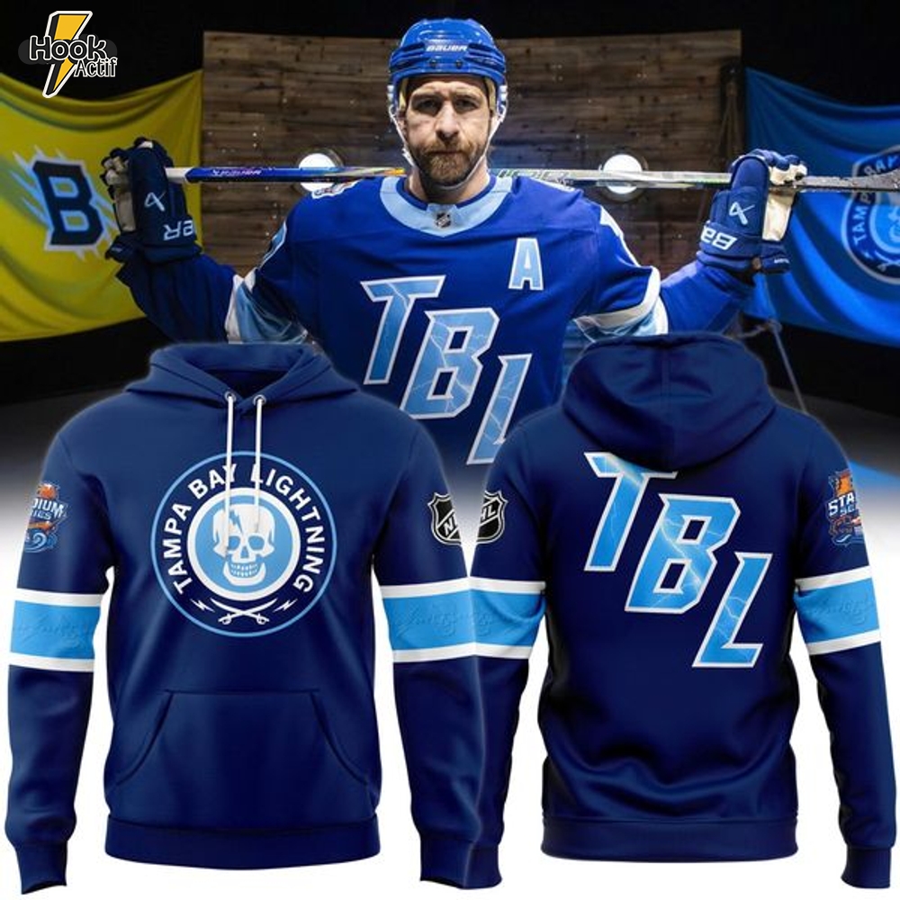 Men's Tampa Bay Lighting 2026 NHL Stadium Series Blue Long Sleeve Anthem Hoodie Men's Tampa Bay Lighting 2026 NHL Stadium Series Blue Long Sleeve Anthem Hoodie
