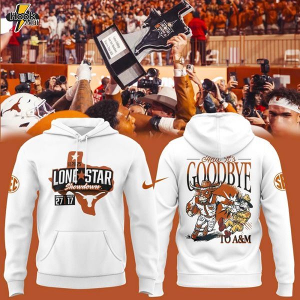 Men's White Texas Longhorns vs. Texas A&M Aggies 2025 Lone Star Showdown Score Hoodie