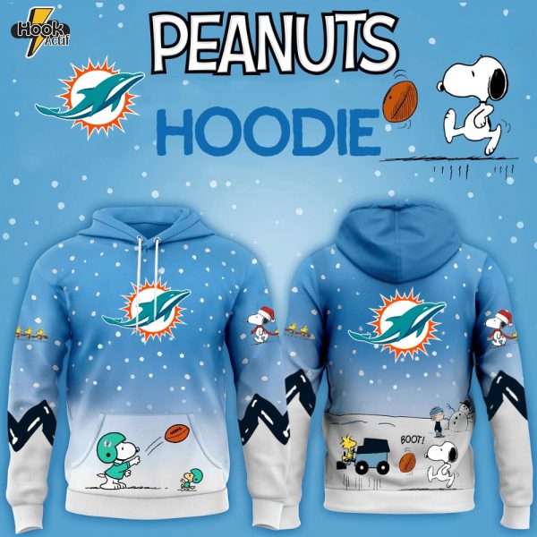 Miami Dolphins x Peanuts Hoodie Christmas Limited Edition-3D Unisex Hoodie