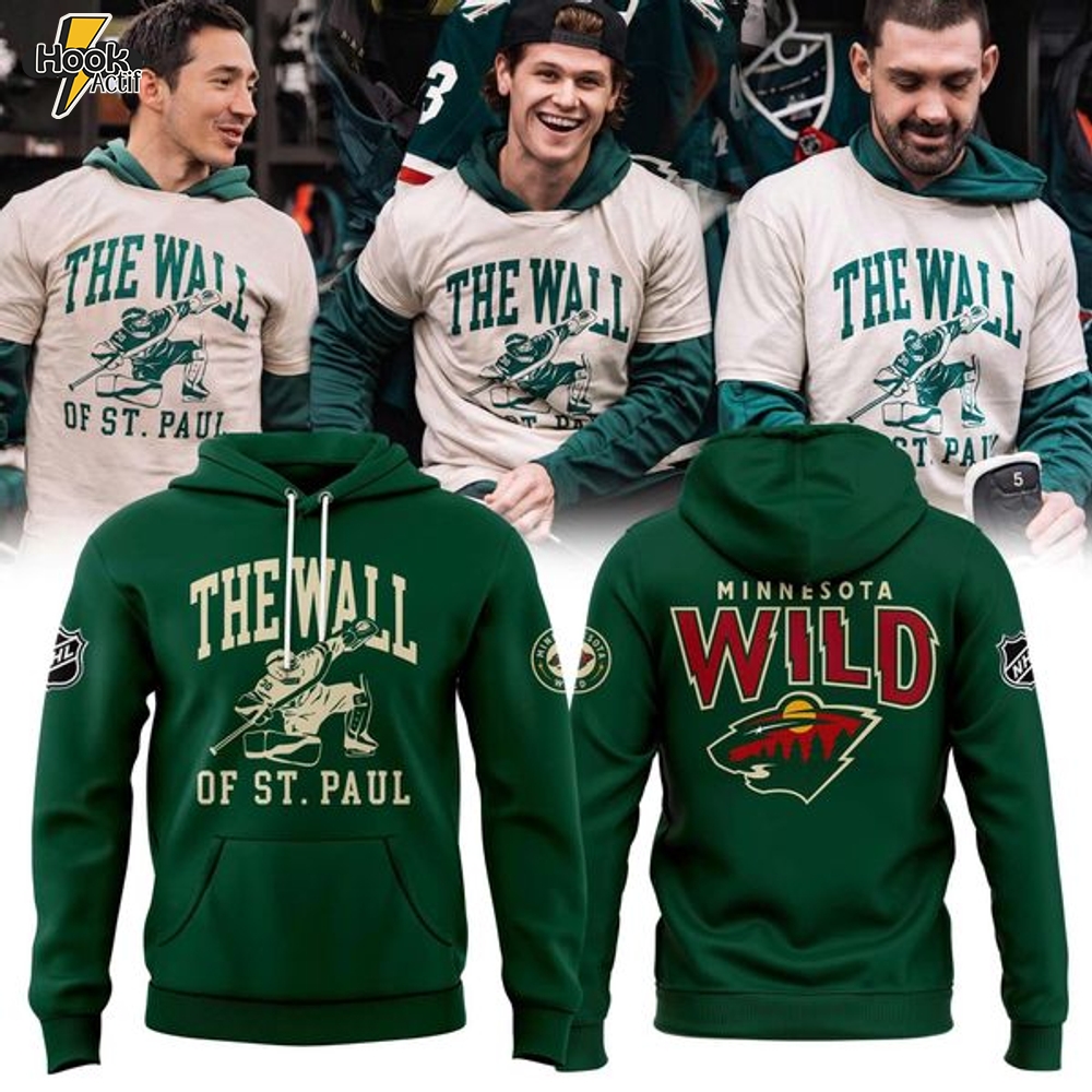 Minnesota Wild "The Wall Of ST. Paul" Special Green Hoodie Minnesota Wild "The Wall Of ST. Paul" Special Green Hoodie