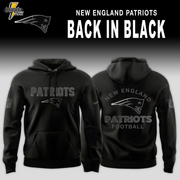 New England Patriots 2025 Back In Black Special Edition Hoodie