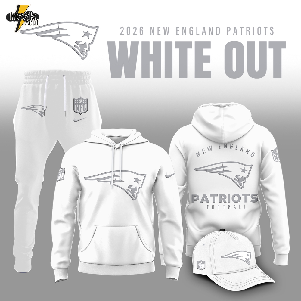 New England Patriots 2026 White Out Limited Edition Hoodie New England Patriots 2026 White Out Limited Edition Hoodie
