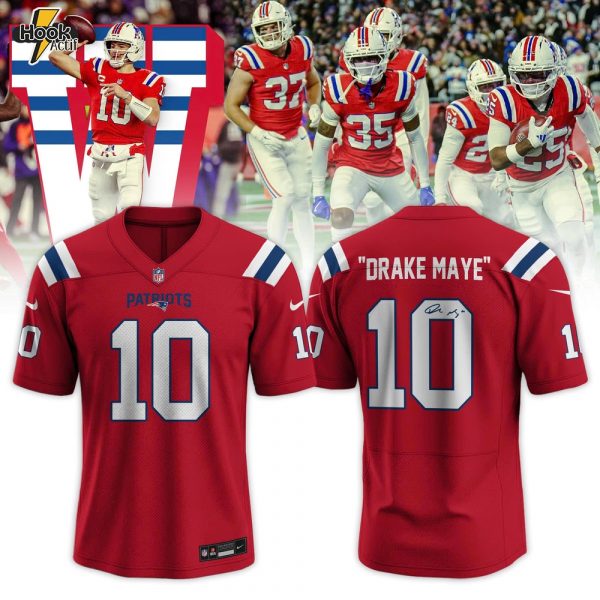 New England Patriots Drake Maye Classic Logo Special Edition Jersey