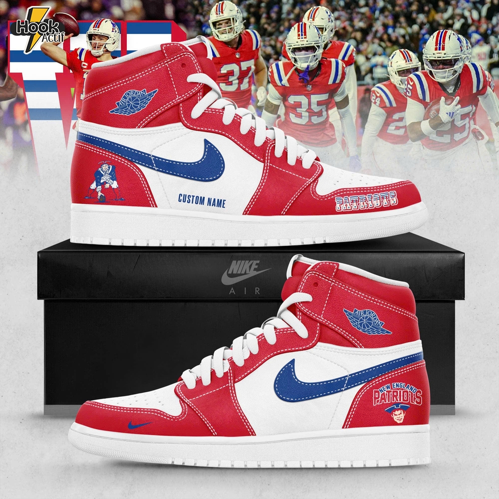 New England Patriots Special Edition AJ1 Sneaker New England Patriots Special Edition AJ1 Sneaker