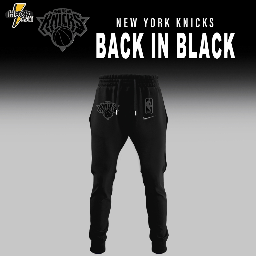 New York Knicks Back in Black Limited Edition Hoodie New York Knicks Back in Black Limited Edition Hoodie