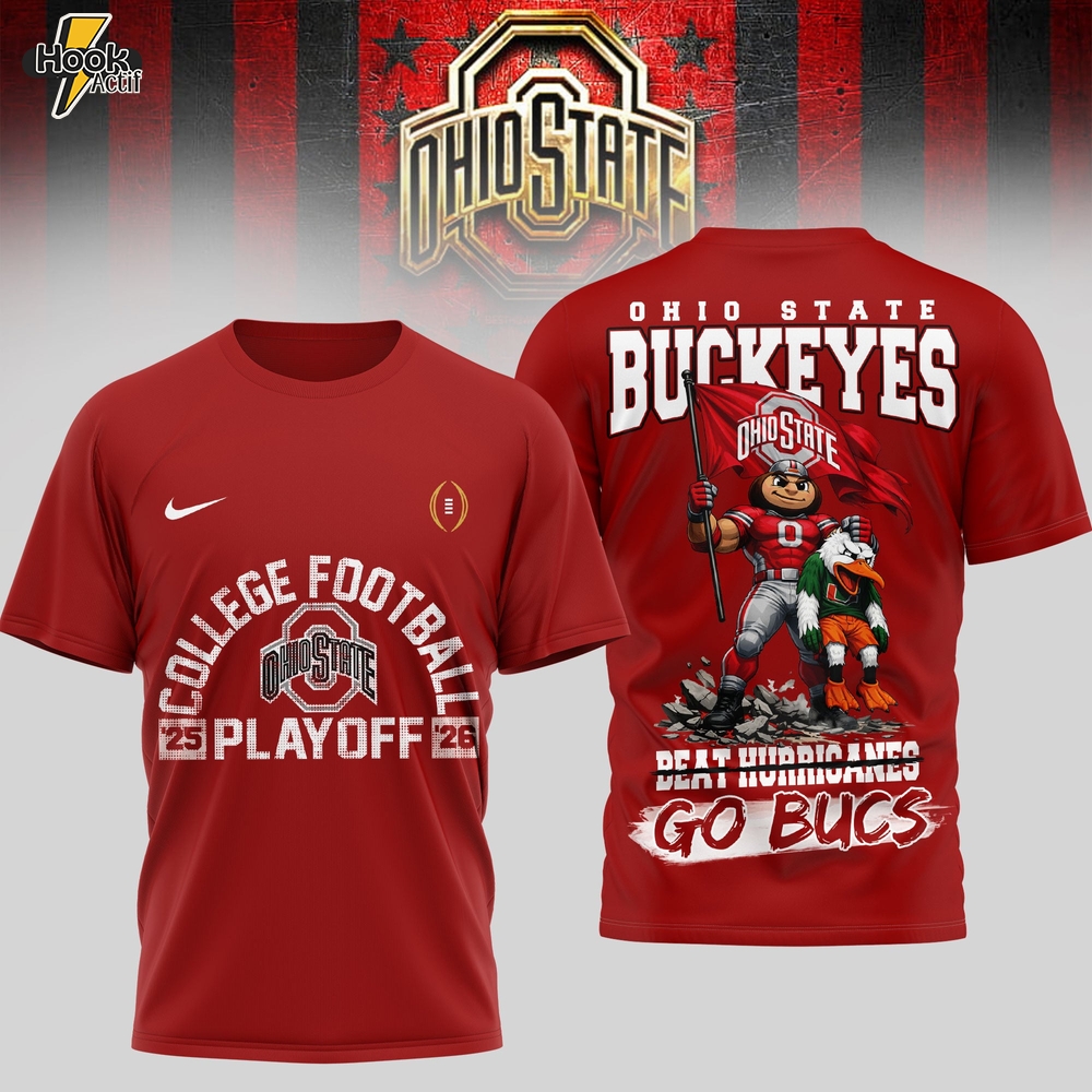 Ohio State Buckeyes | Premium NCAA College Football Playoffs 3D T-shirt TD Ohio State Buckeyes | Premium NCAA College Football Playoffs 3D T-shirt TD