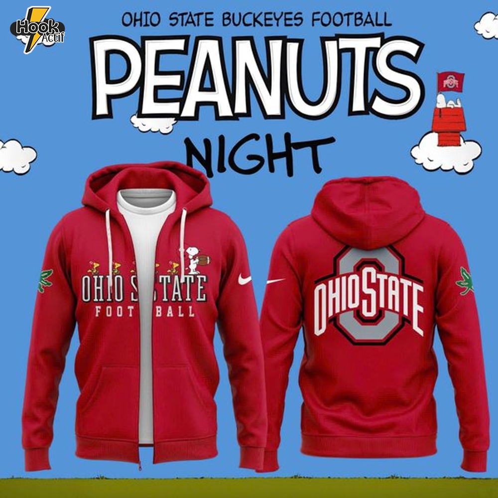 Ohio State Football x Peanuts Night 2025 Zip Hoodie Ohio State Football x Peanuts Night 2025 Zip Hoodie