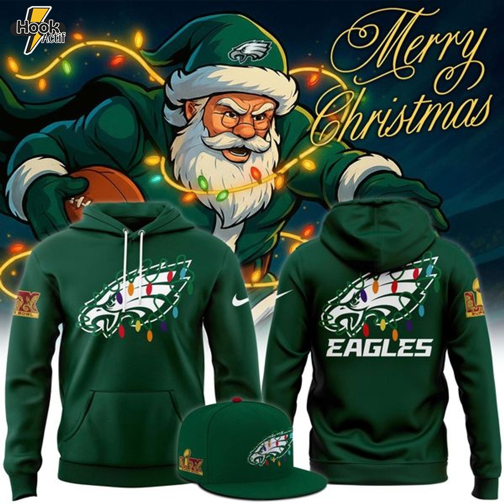 Philadelphia Eagles 2025 Merry Christmas New Hoodie Philadelphia Eagles 2025 Merry Christmas New Hoodie