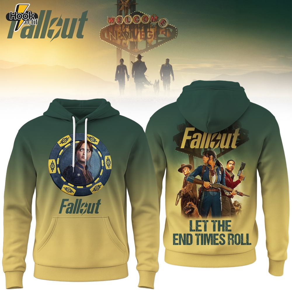 Premium Fallout Let the end times roll 3D Hoodie Premium Fallout Let the end times roll 3D Hoodie