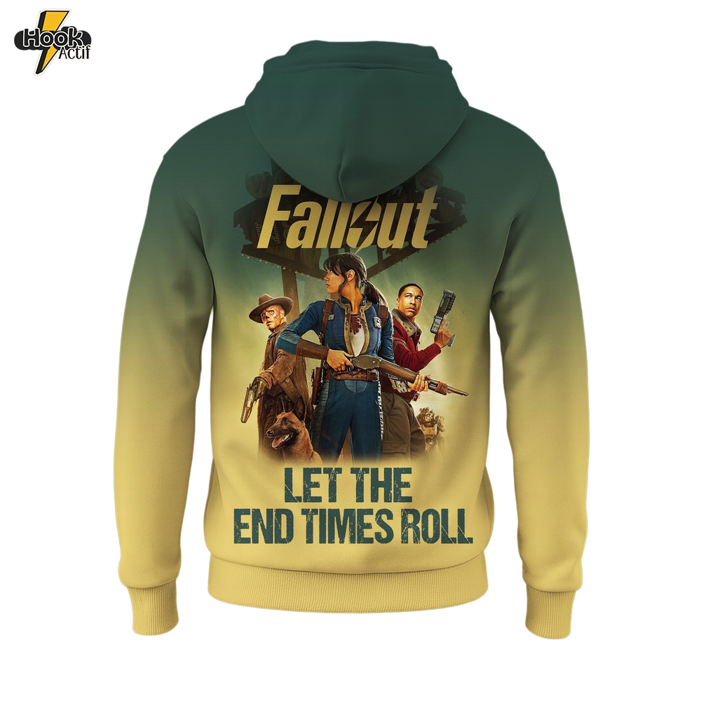 Premium Fallout Let the end times roll 3D Hoodie Premium Fallout Let the end times roll 3D Hoodie