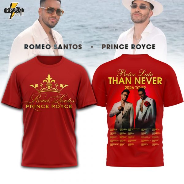 Premium Romeo Santos Prince Royce 2026 Tour 3D Shirt MM