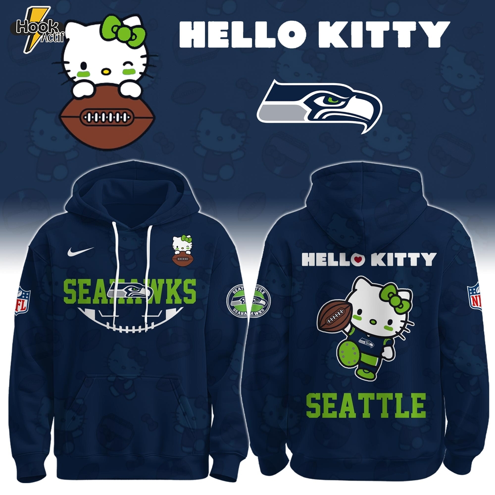 SEA Seahawks Special Hello Kitty Limited Edition Hoodie SEA Seahawks Special Hello Kitty Limited Edition Hoodie
