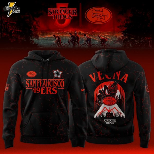 San Francisco 49ers NFL Teams x Stranger Things Limited Hoodie