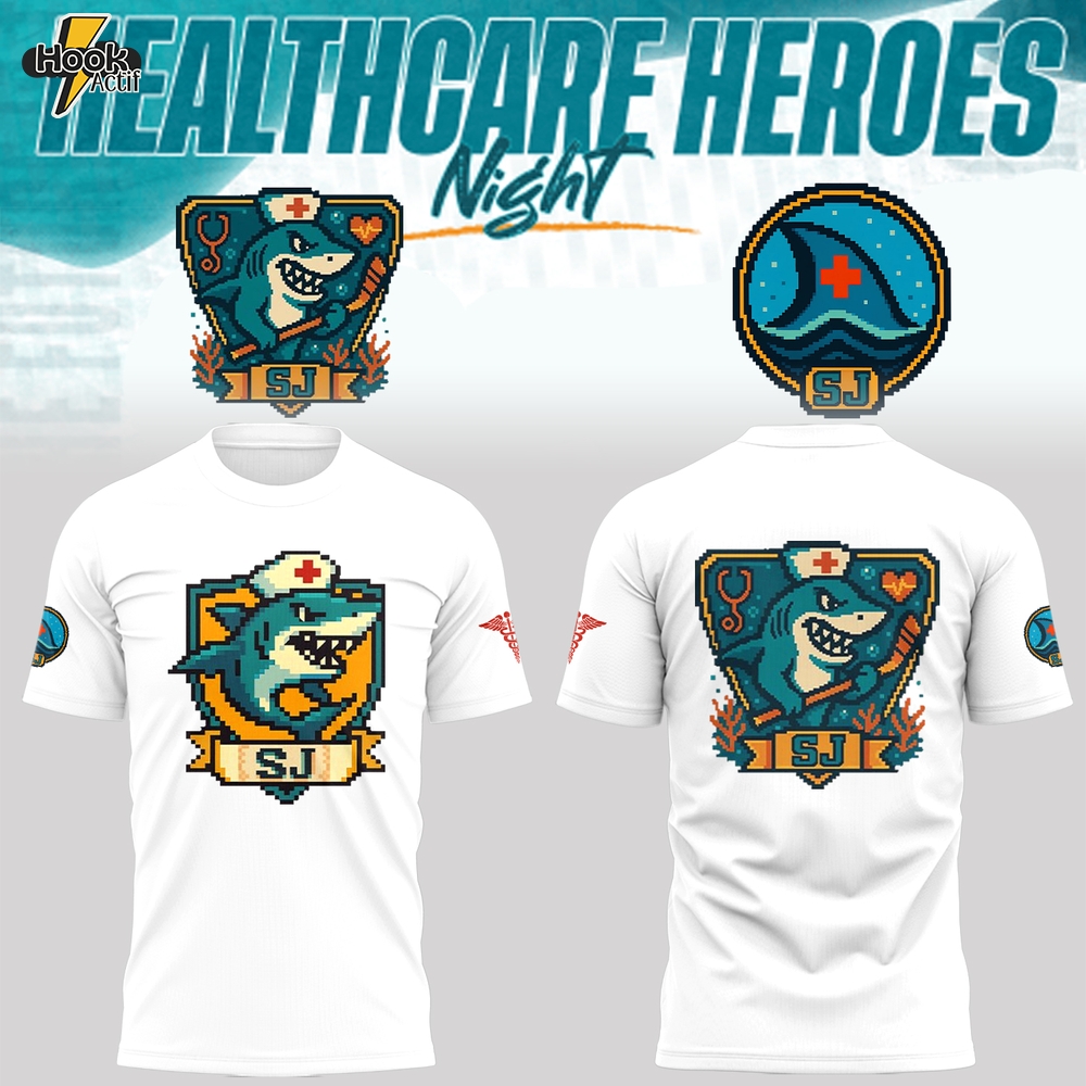 San Jose Sharks Healthcare Heroes Limited Edition Tshirt - White San Jose Sharks Healthcare Heroes Limited Edition Tshirt - White