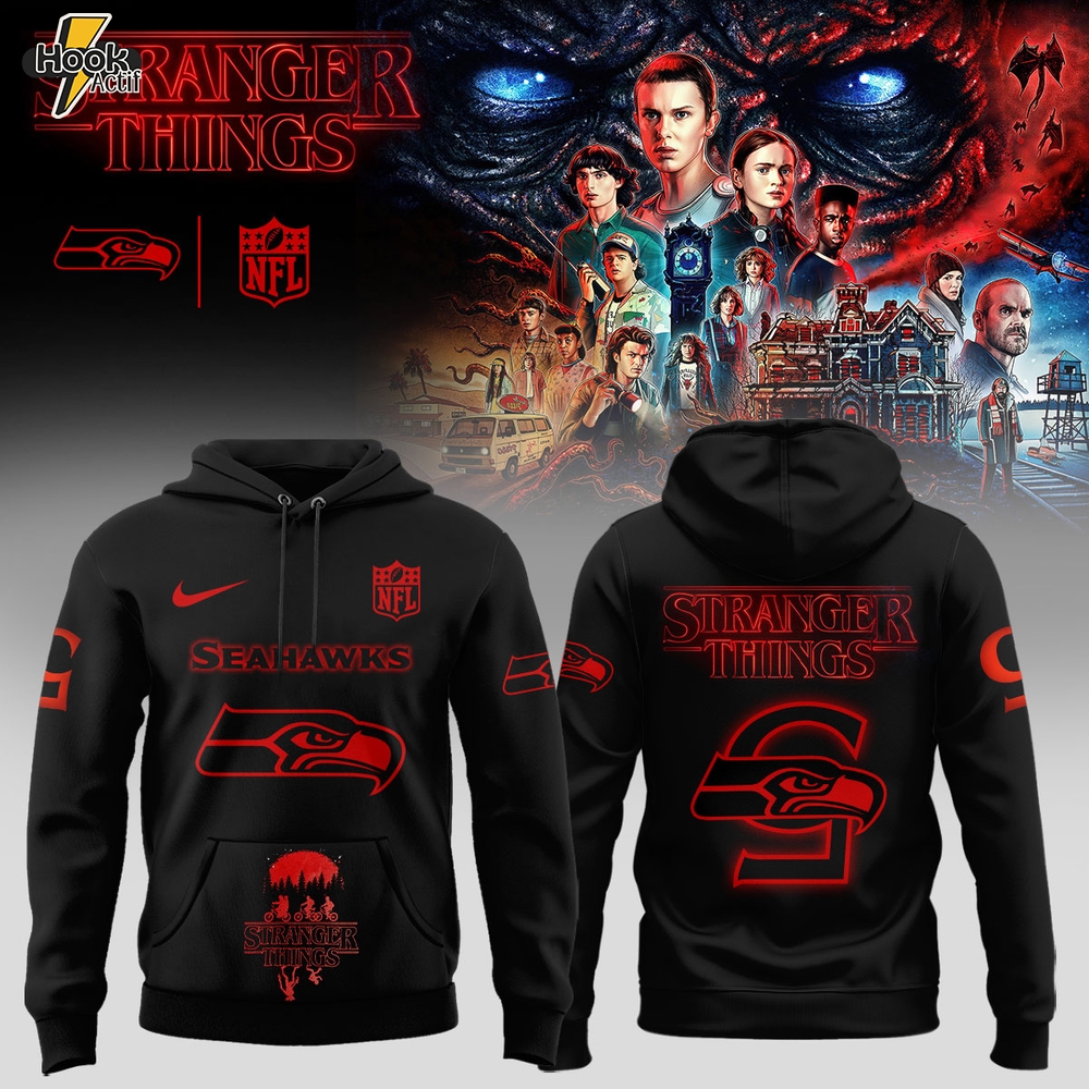 Seattle Seahawks NFL x Stranger Things Hoodie Seattle Seahawks NFL x Stranger Things Hoodie
