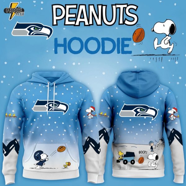 Seattle Seahawks x Peanuts Hoodie Christmas Limited Edition-3D Unisex Hoodie
