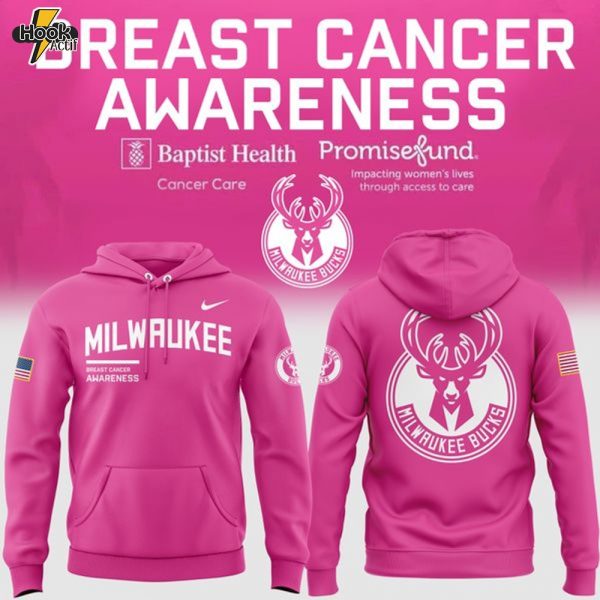 Special New Milwaukee Bucks Pink Hoodie