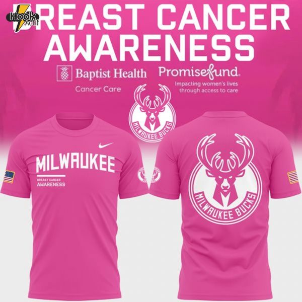 Special New Milwaukee Bucks Pink Tshirt