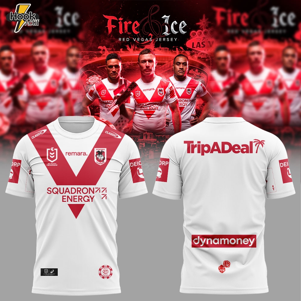 St. George Illawarra Dragons 2026 Dragons Vegas Fire & Ice Men’s Combo Shirt St. George Illawarra Dragons 2026 Dragons Vegas Fire & Ice Men’s Combo Shirt