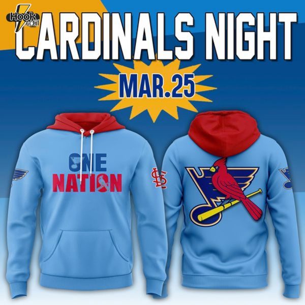 St. Louis Blues 2025 Cardinals Night Hoodie