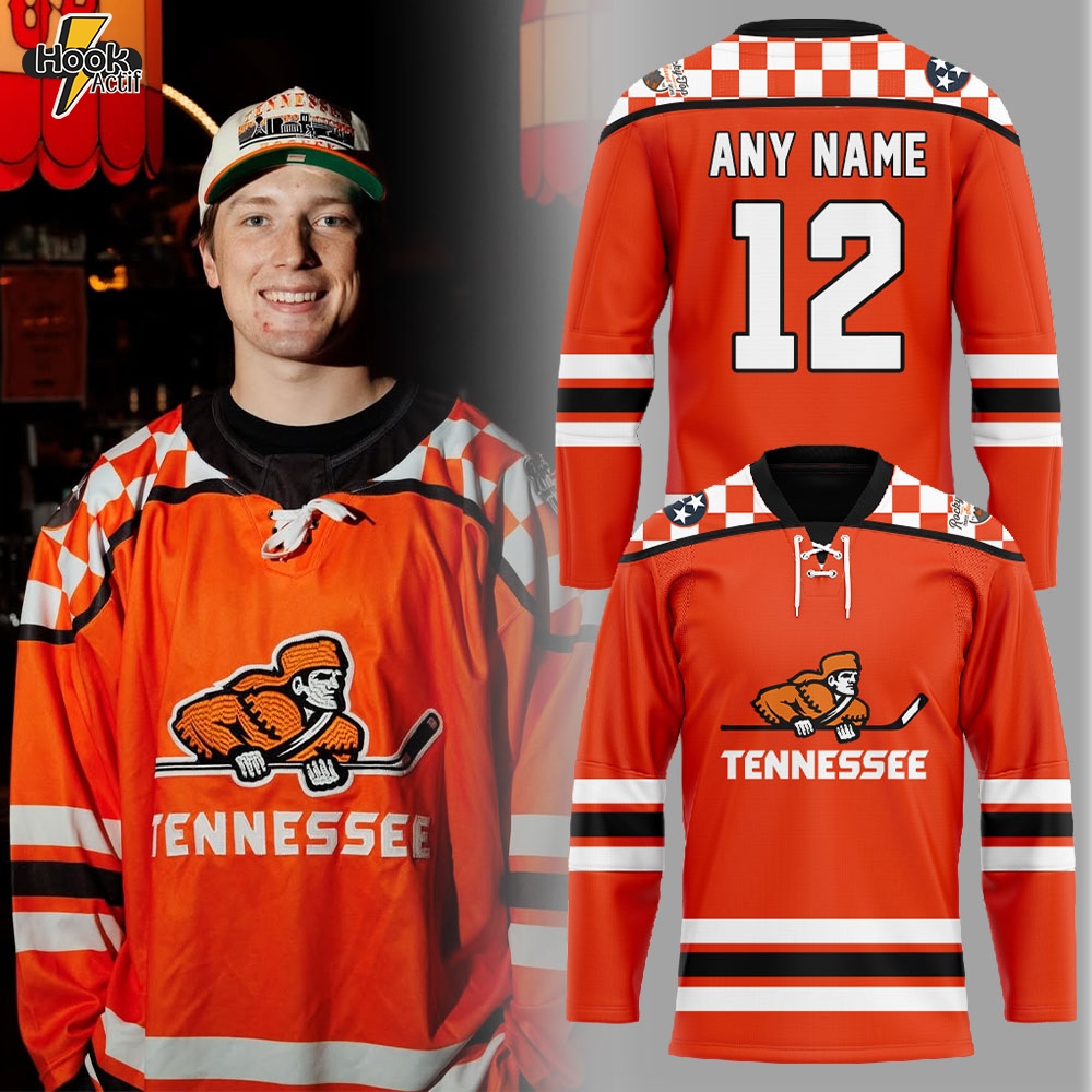 Tennessee Ice Hockey Chuck-A-Puck Uniform V2 Hockey Jersey Custom Name, Number Tennessee Ice Hockey Chuck-A-Puck Uniform V2 Hockey Jersey Custom Name, Number