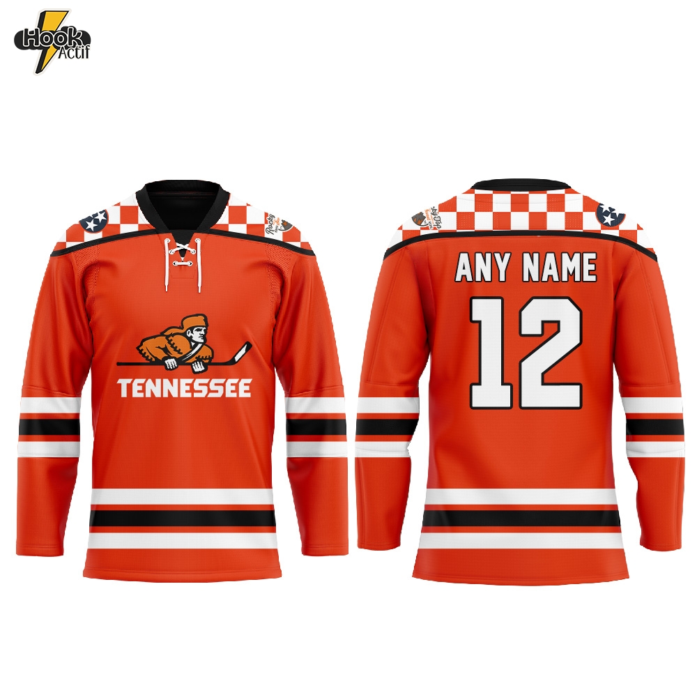 Tennessee Ice Hockey Chuck-A-Puck Uniform V2 Hockey Jersey Custom Name, Number Tennessee Ice Hockey Chuck-A-Puck Uniform V2 Hockey Jersey Custom Name, Number