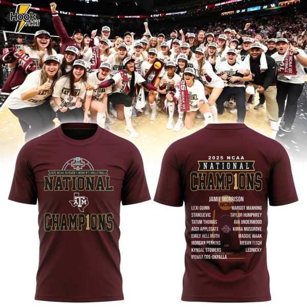 Texas A&M Aggies 2025 NCAA Women’s Volleyball National Champions Red Shirt