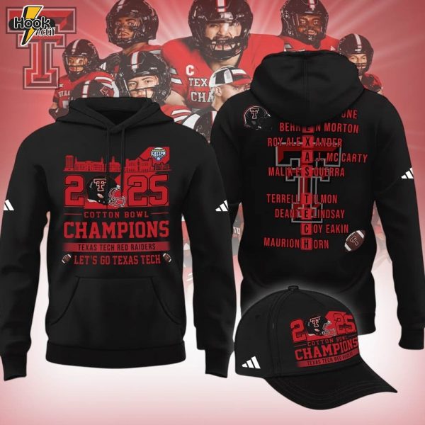 Texas Tech Red Raiders Cotton Bowl Champions Hoodie & Cap Set