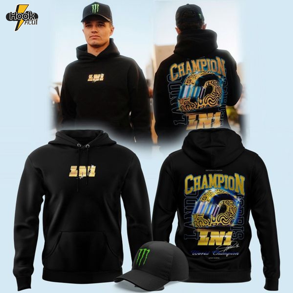 Unisex McLaren Team 2025 Constructors’ Champions Black Hoodie Unisex McLaren Team 2025 Constructors’ Champions Black Hoodie