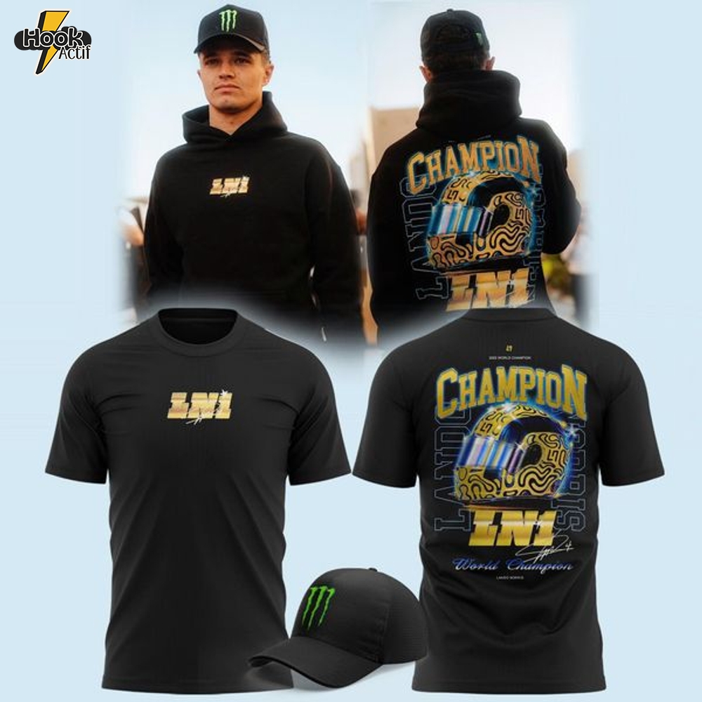 Unisex McLaren Team 2025 Constructors’ Champions Black Tee Unisex McLaren Team 2025 Constructors’ Champions Black Tee