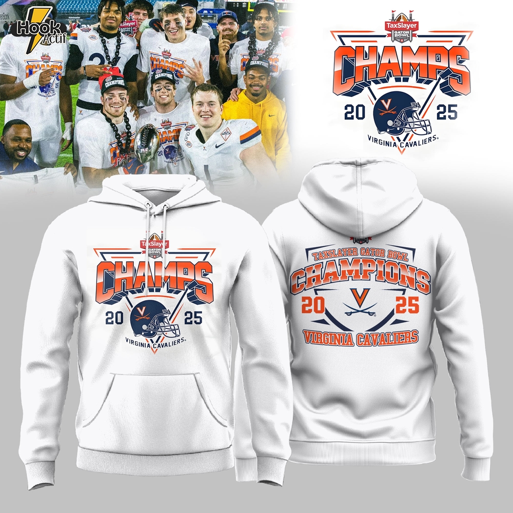 Virginia Cavaliers 2025 Gator Bowl Champions Hoodie Virginia Cavaliers 2025 Gator Bowl Champions Hoodie