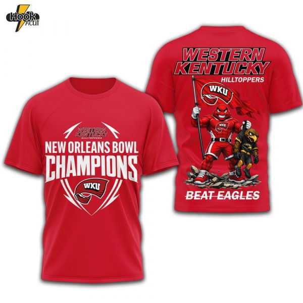 Western Kentucky Hilltoppers | Premium NCAA New Orleans Bowl Champions 3D T-shirt TD