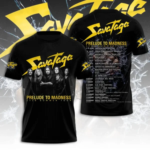 Savatage 'Prelude to Madness 2026 Summer Tour' band t-shirt