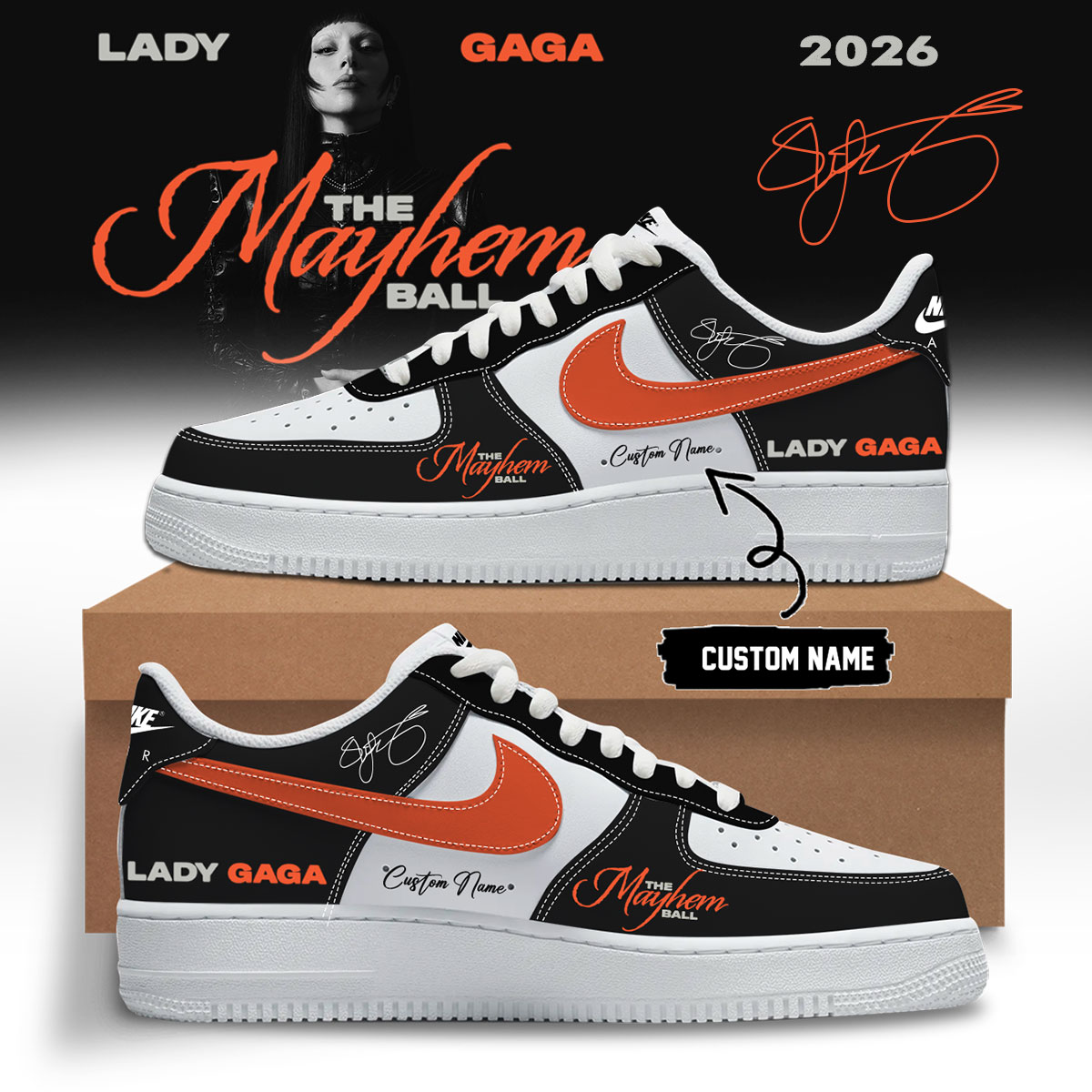 The Mayhem Ball Tour 2026 Shoes - Black Orange The Mayhem Ball Tour 2026 Shoes - Black Orange