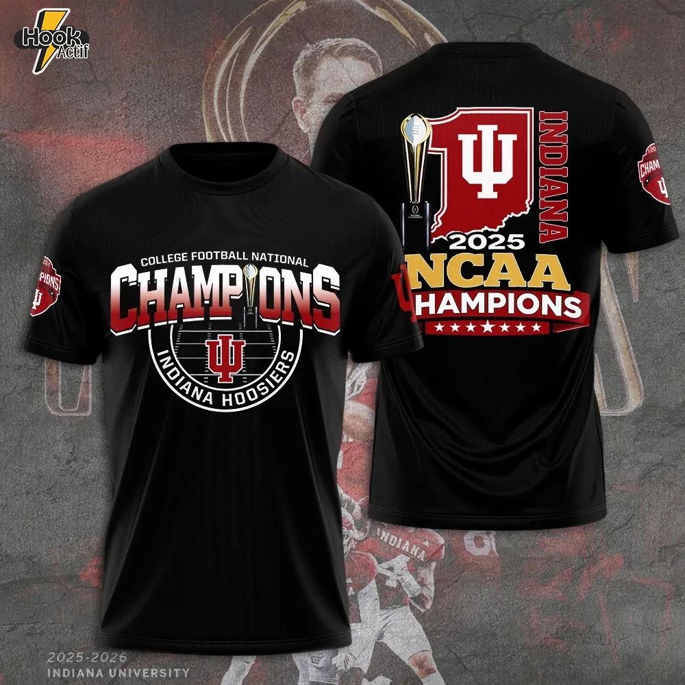 2026 Indiana University Hoosiers National Championship Football 3D Shirt 2026 Indiana University Hoosiers National Championship Football 3D Shirt