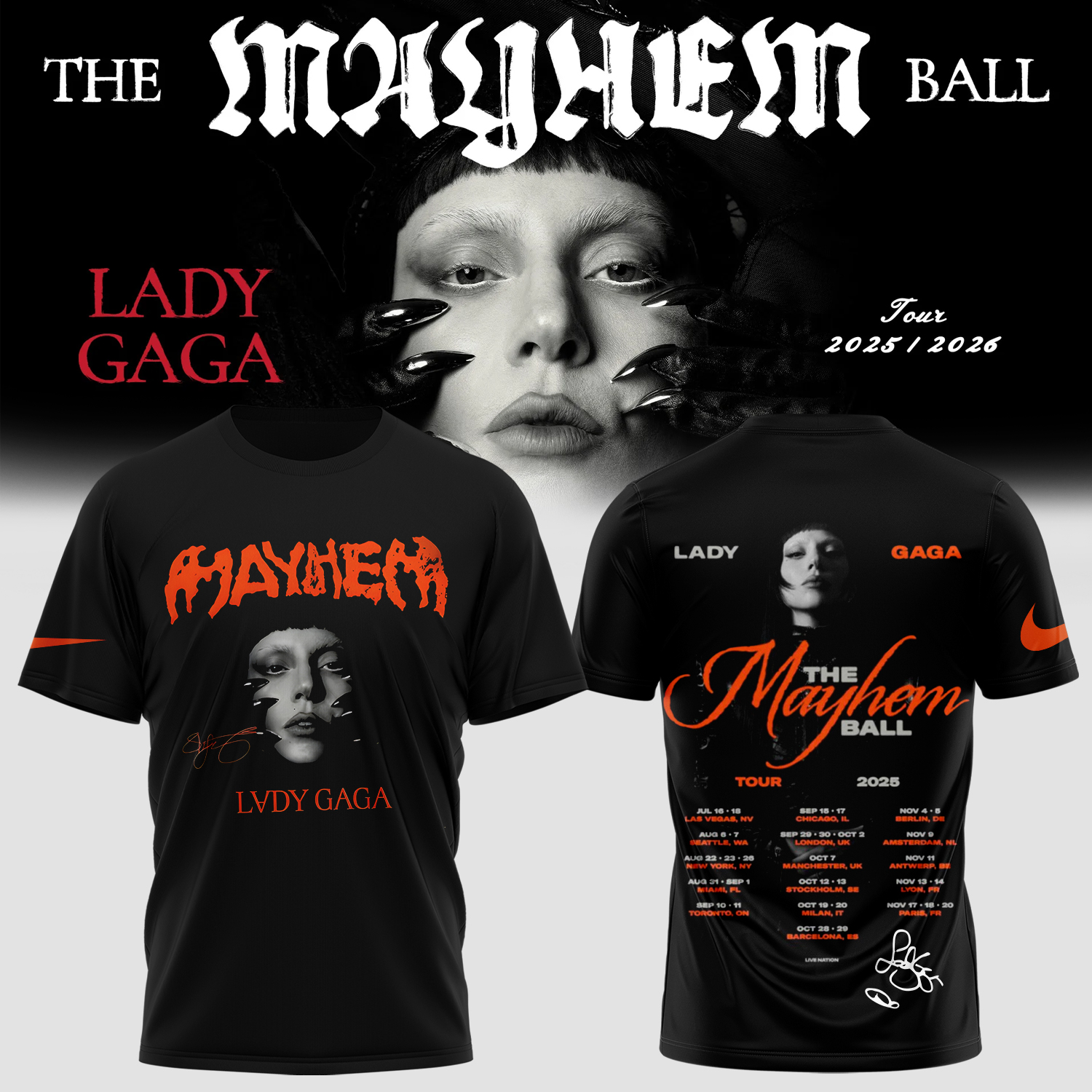 The Mayhem Ball Tour 2026 Tshirt The Mayhem Ball Tour 2026 Tshirt