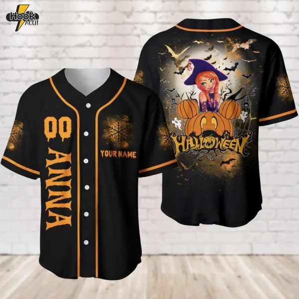 Anna Halloween Theme Baseball Jersey
