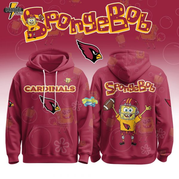 Arizona Cardinals Football SpongeBob Hoodie Cutest Drop of the Year 2025 Limited Edition-3D Unisex Hoodie
